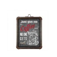 Promotional Metal Plaque Coffee Signs Wall Hanging Decoration