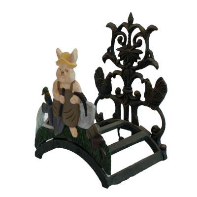 European handmade cast iron crafts garden decoration water pipe rack garden yard decoration