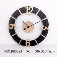 Home Decor Vintage Wrought Iron Digital Wall Hanging Clocks for decorative